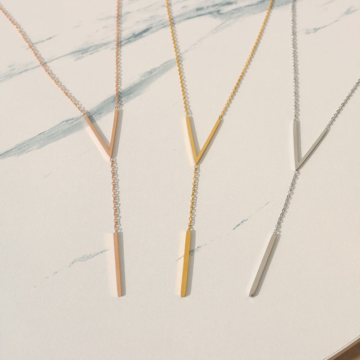 Drune | V-förmige Gold Halskette