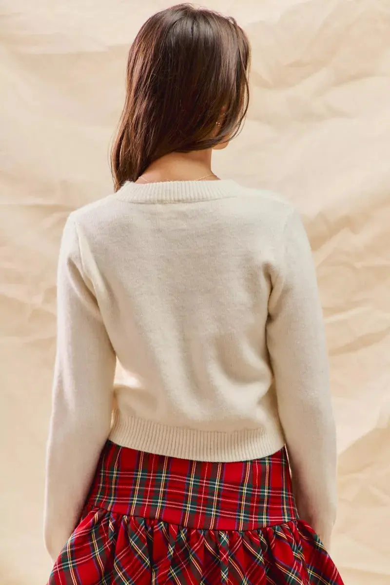 Drune | Cozy Christmas Candy Cone Short Sweater