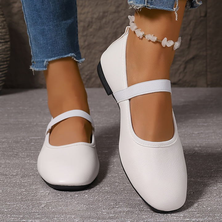 Drune | Elegante Weiße Mary Jane Ballerinas