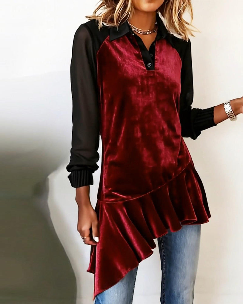 Drune | Hemd mit Revers und Patchwork