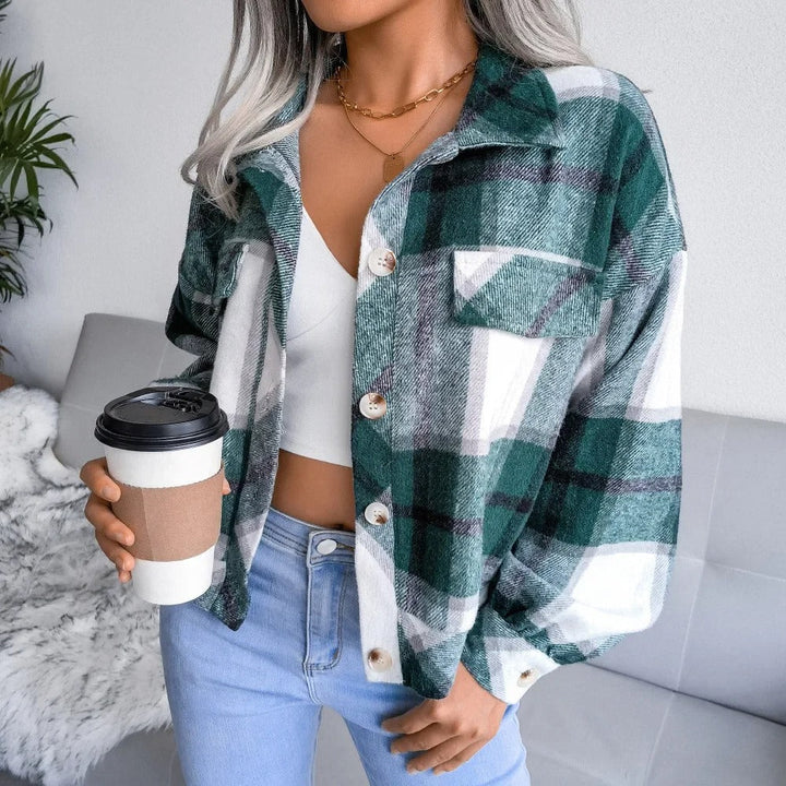 Drune | Damen Sommerjacke mit Kariertem Muster, Schick und Bequem