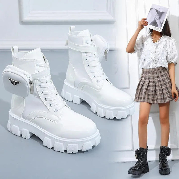 Drune | Stiefel mit Plateau bis zur Wade