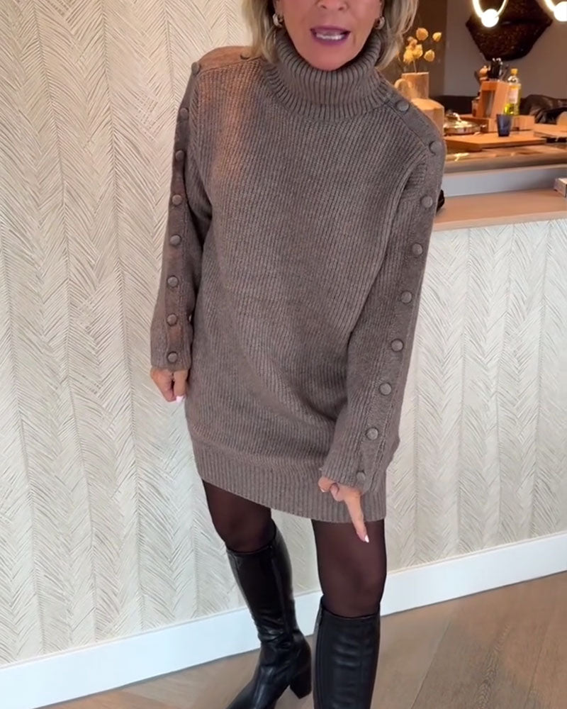 Drune | Strickkleid mit Knopfdesign