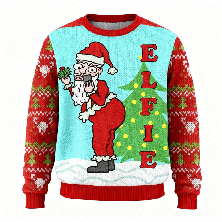 Drune | Lustiger hässlicher Weihnachtspullover für Männer & Frauen - Verspielt Santa Claus Druck
