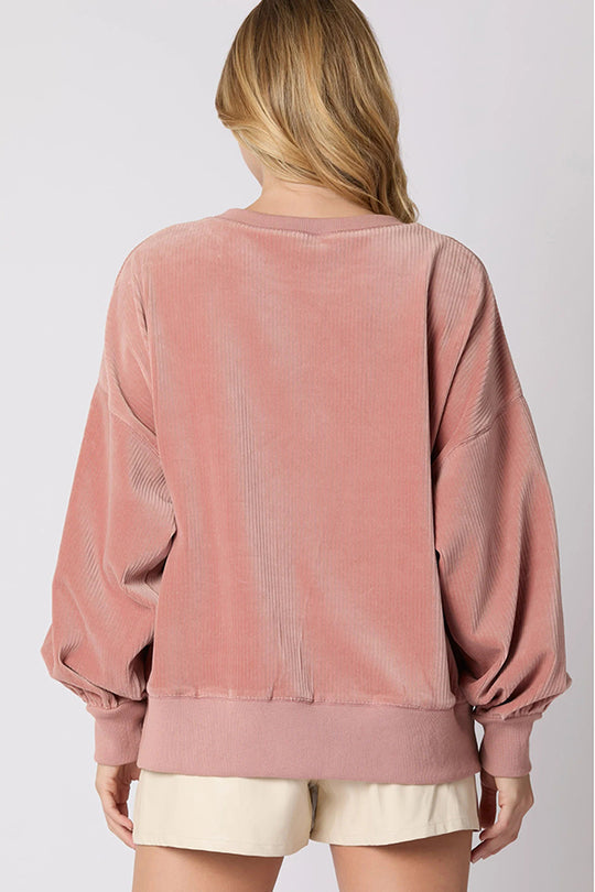 Drune | Weihnachts-Pumpkin-Kuchen Pailletten Rundhals lockeres Sweatshirt