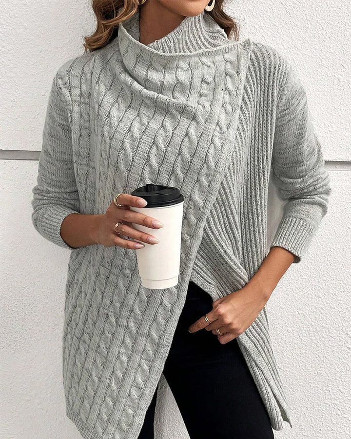 Drune | Lässiger Einfarbiger Pullover mit Schlitz