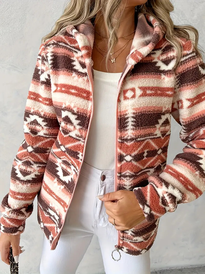 Drune | Aztekenmuster Mantel für Herbst und Winter