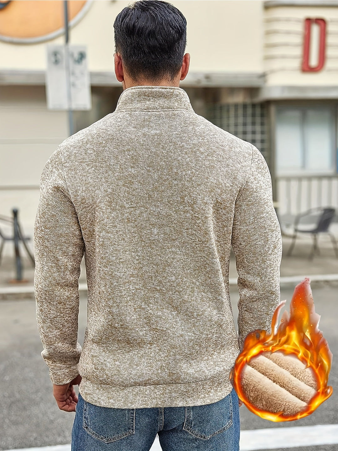 Drune | Lässiger Pullover mit Reißverschluss für Männer