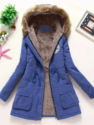 Drune | Warme Winterjacke mit Fleece-Futter und Kapuze für Frauen - Ideale für Herbst/Winter