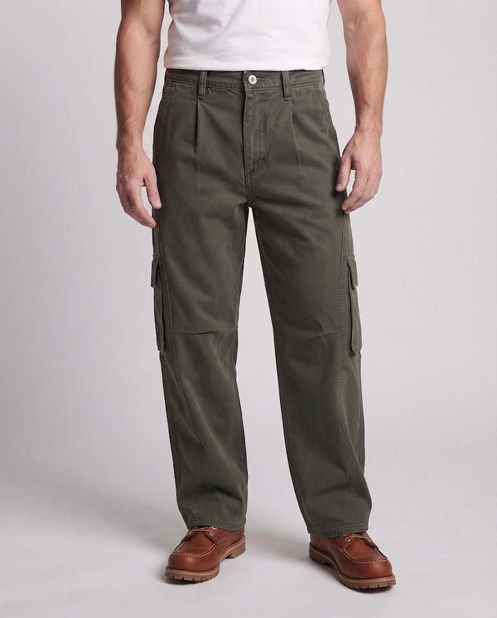Unisex Oversize-Cargo-Hose im Palazzoschnitt mit komfortablem Bund Drune