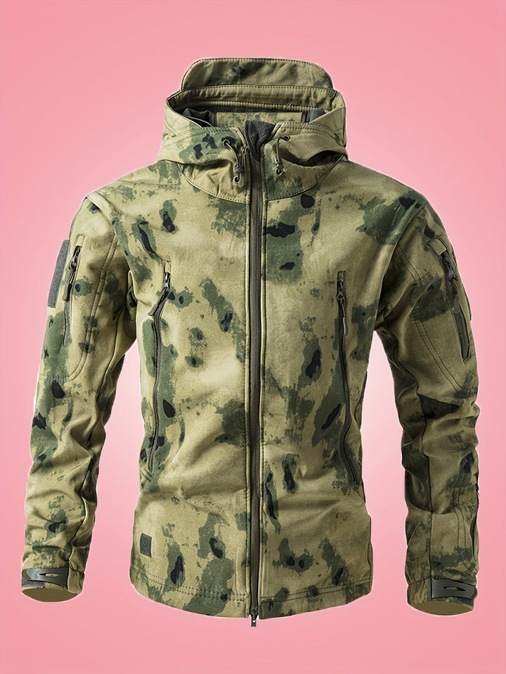 Drune | militär camouflage Windjacke mit Reißverschlusstaschen für Männer - Perfekt für Aktivitäten im Freien