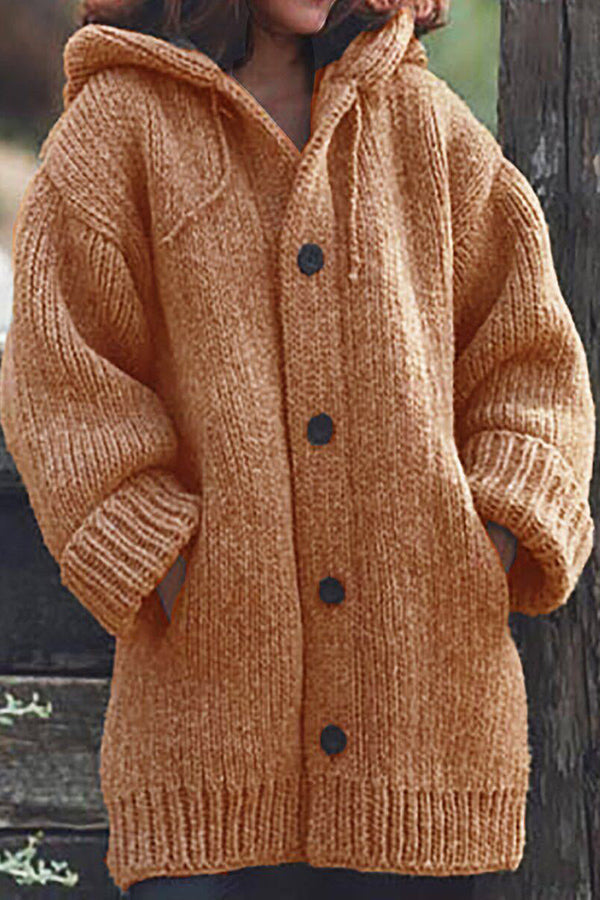 Drune | Stylischer und bequemer Khaki-Hoodie-Cardigan