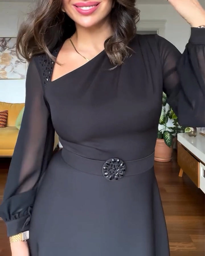 Drune | Perlen Puffärmel Taille Taille