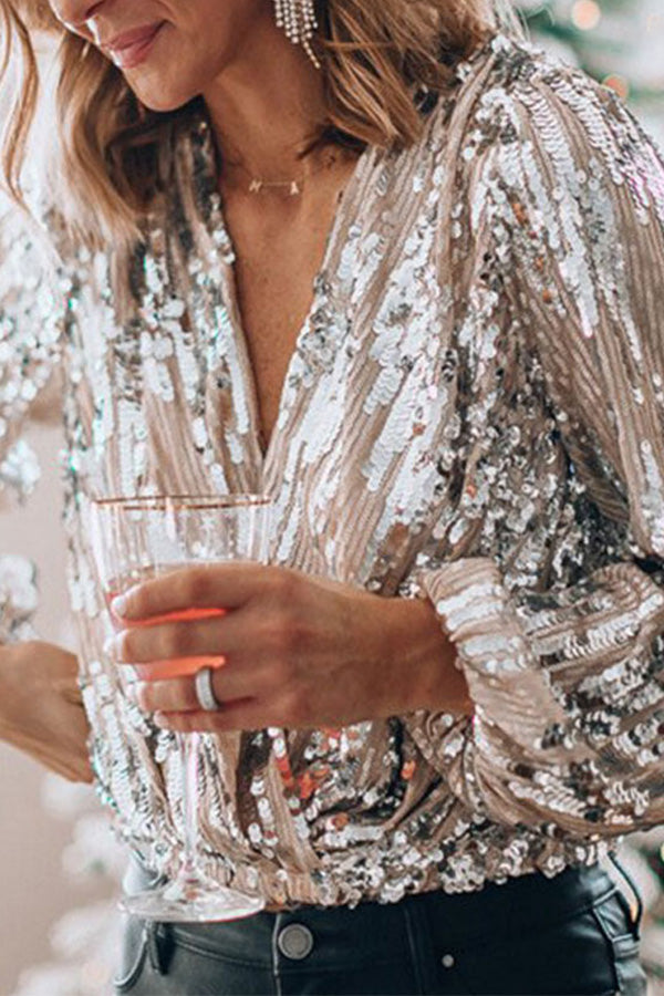 Drune | Elegante Glamour Bluse