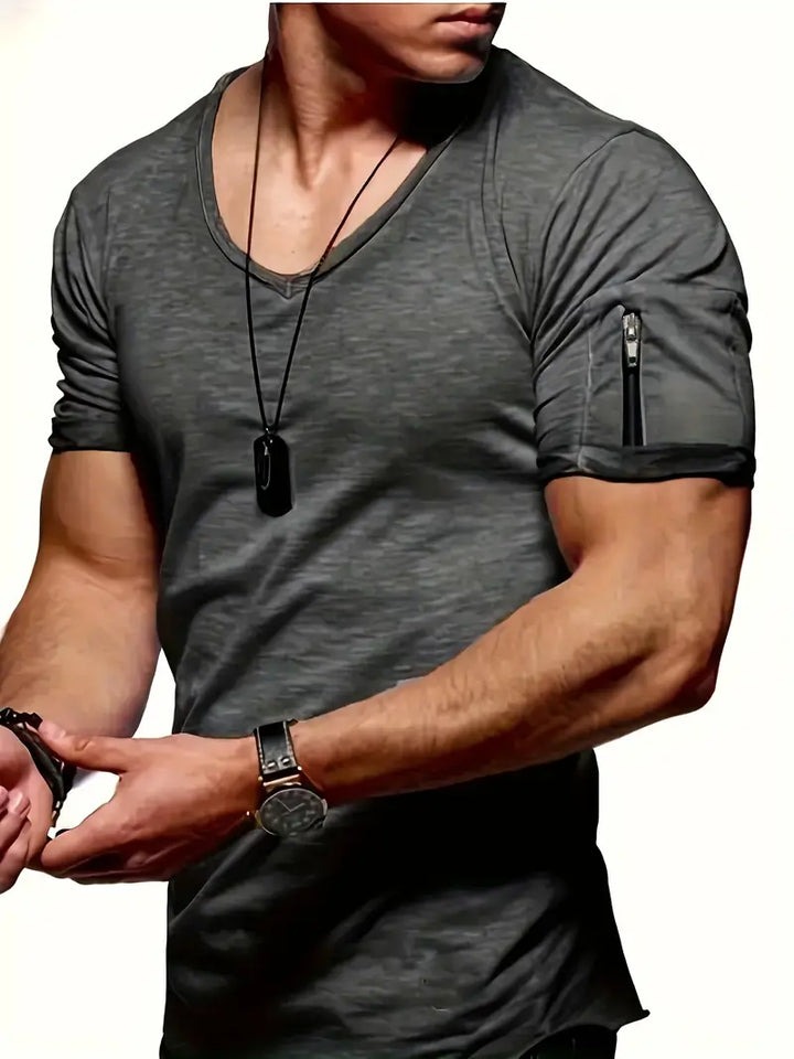 Drune | Lässiges T-shirt Mit V-ausschnitt Für Herren
