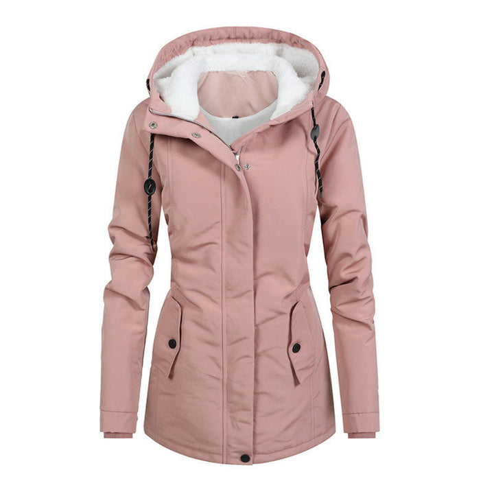 Drune | Damen Fleecejacke mit Kapuze und Kordelzug