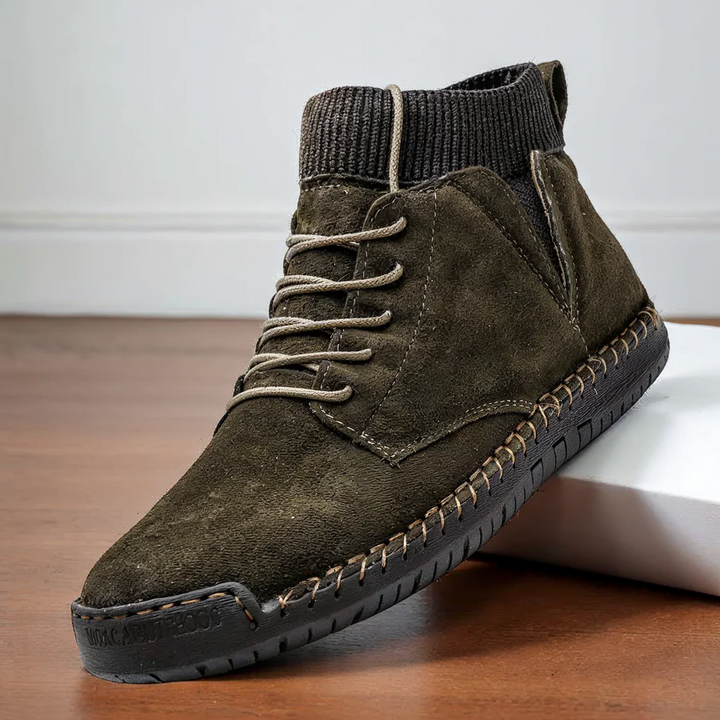 Retro-Wildlederschuhe mit Ripp- und Stichmuster Drune Drune
