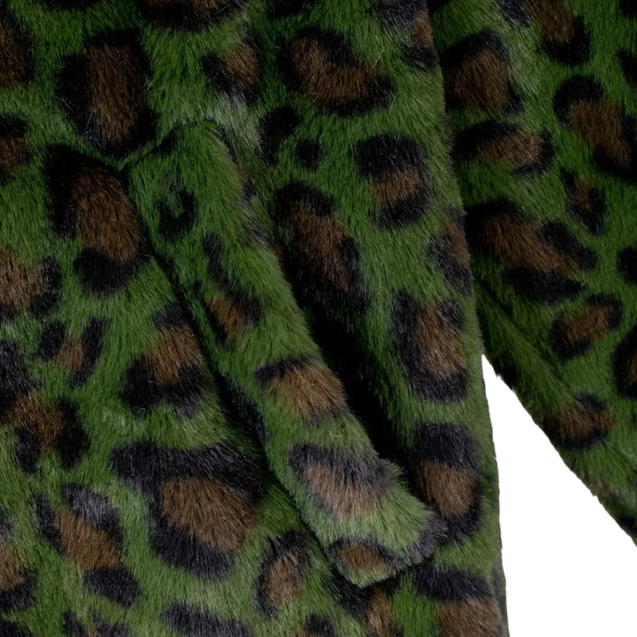 Drune | Plus Size Leopardenmuster Offene Front Langarmjacke