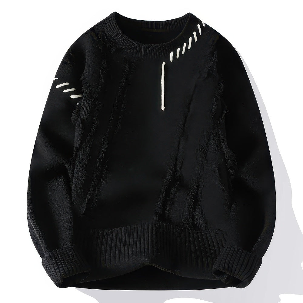 Drune | Unisex-Pullover mit Rollkragen im Patchwork-Stil
