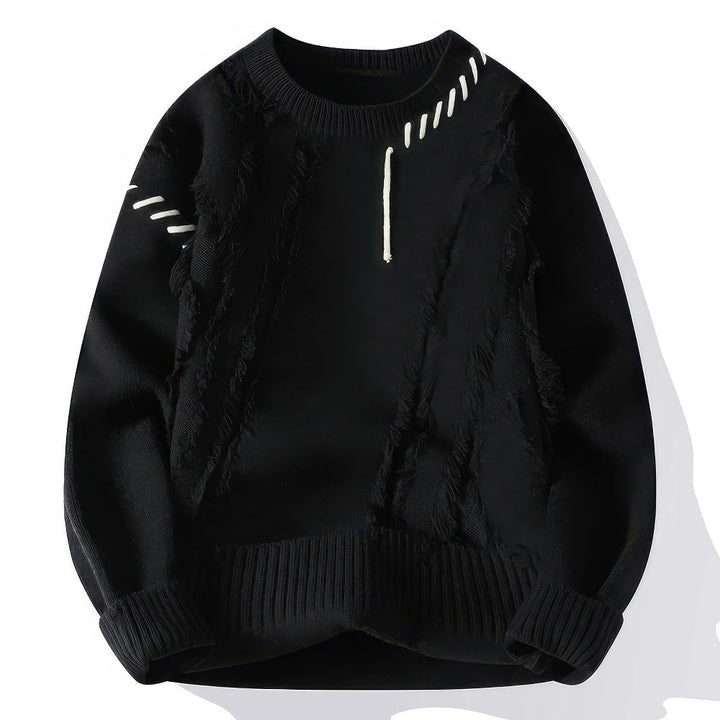 Drune | Unisex-Pullover mit Rollkragen im Patchwork-Stil