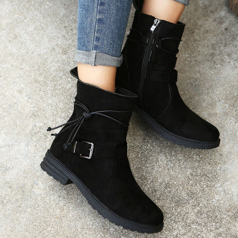 Drune | Casual Damenstiefel mit Schnalle