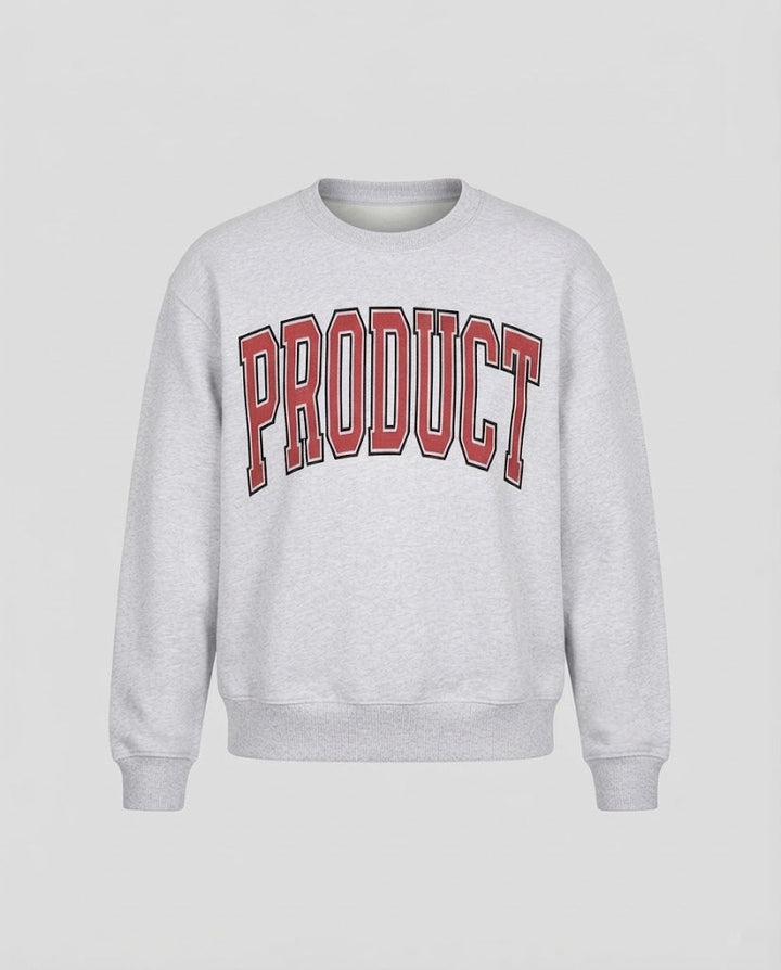 Damen College-Sweatshirt mit übergroßem Collegiate-Print und weichem Fleece Drune