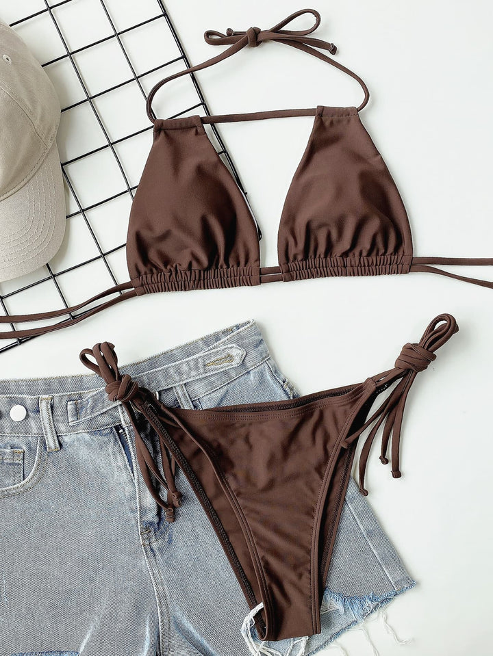 Drune | Strapless Ruched Bikini Set