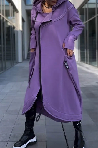 Drune | Lange Jacke mit Kapuze