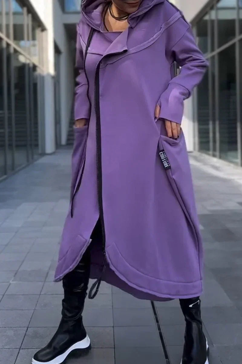 Drune | Langes Hoodie-Kleid mit modernem Schnitt