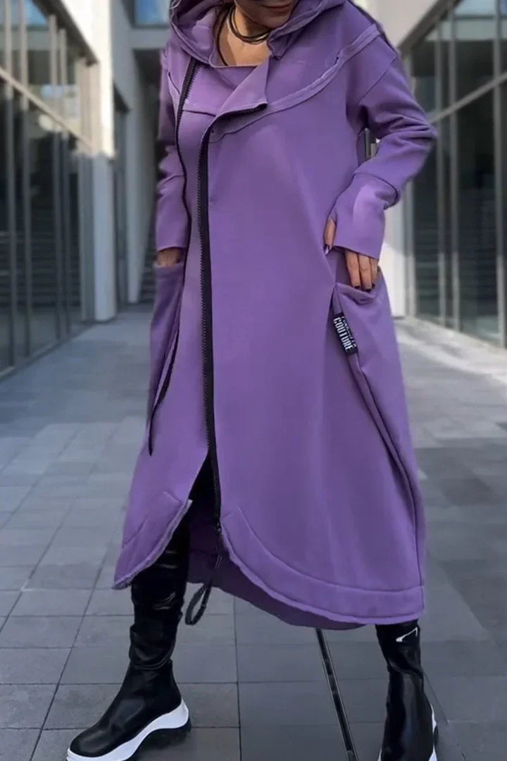 Drune | Langes Hoodie-Kleid mit modernem Schnitt
