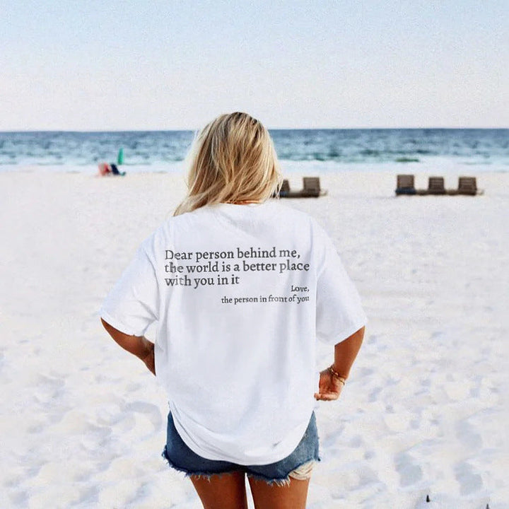 Drune | Damen T-Shirt Mit Rundhalsausschnitt Und Slogan