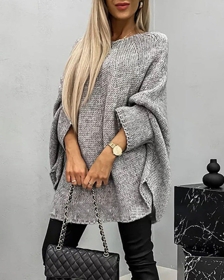 Drune | Gestrickter Cape Pullover Für Damen