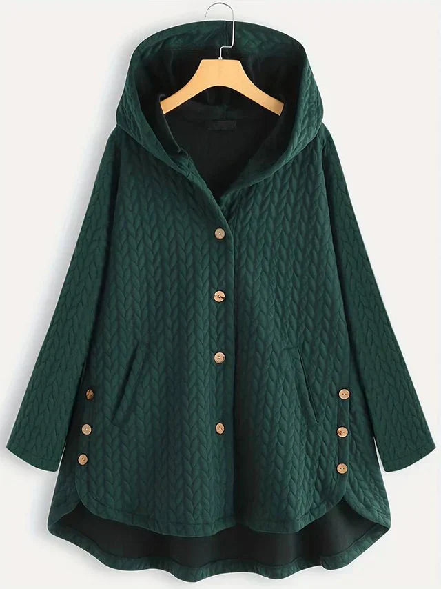 Drune | Damen - Wintermantel – Eleganter Gefütterter Mantel mit Kapuze