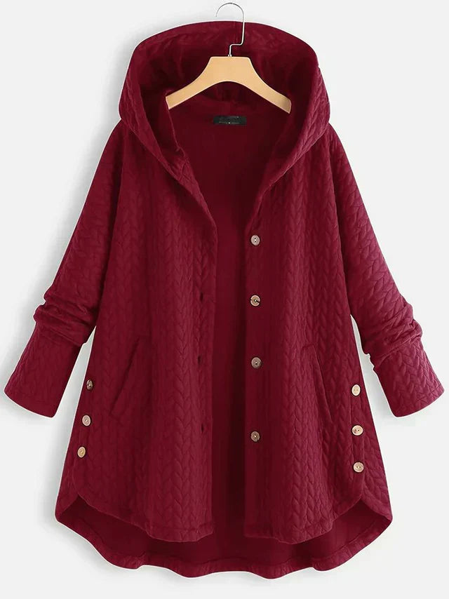 Drune | Damen - Wintermantel – Eleganter Gefütterter Mantel mit Kapuze
