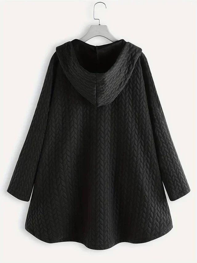 Drune | Damen - Wintermantel – Eleganter Gefütterter Mantel mit Kapuze