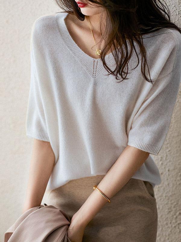 Drune | weicher Cashmere-Pullover mit V-Ausschnitt für Damen