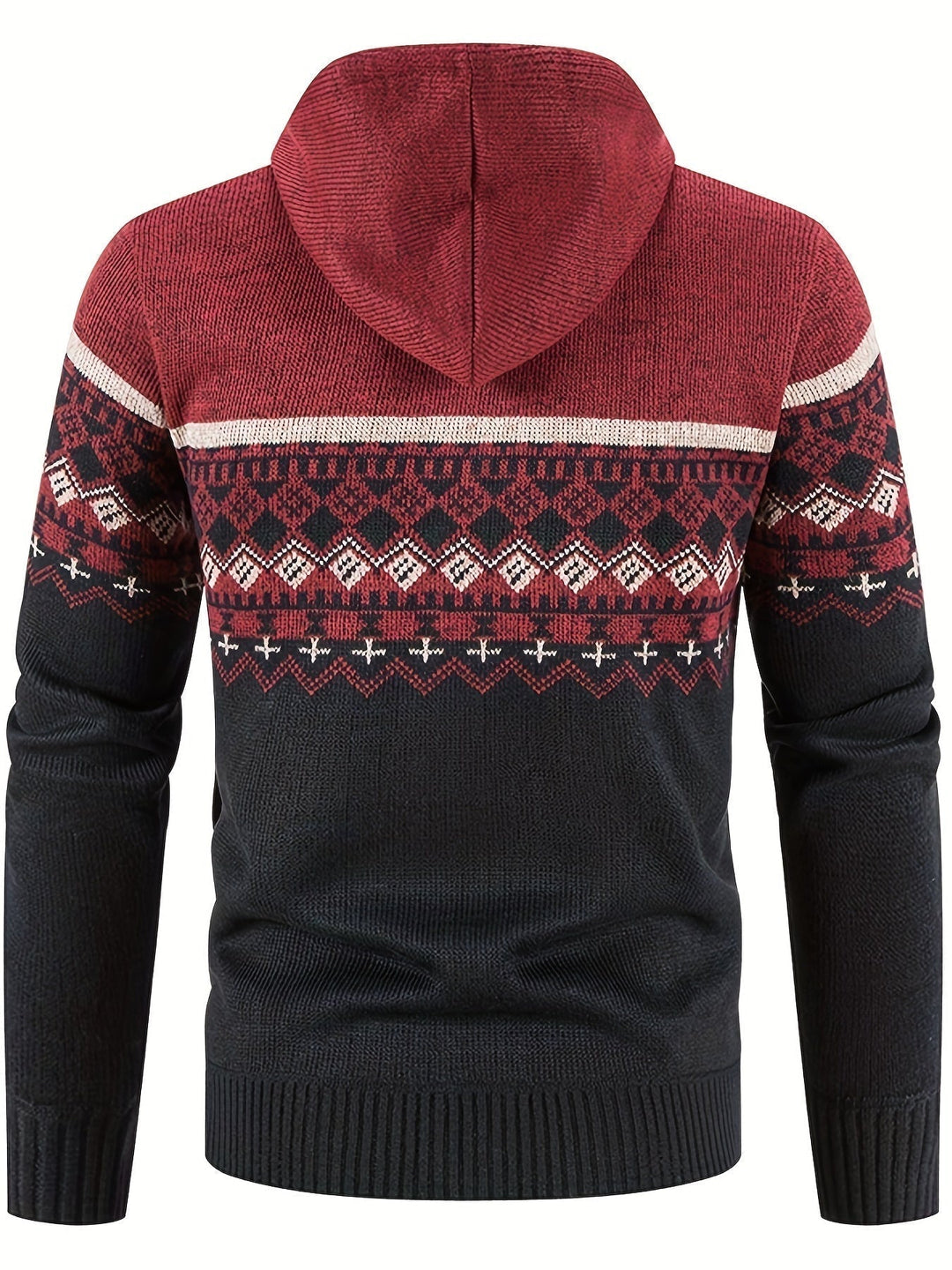 Drune | Gemusterter Hoodie Baumwolle und Polyester Warm und Stilvoll