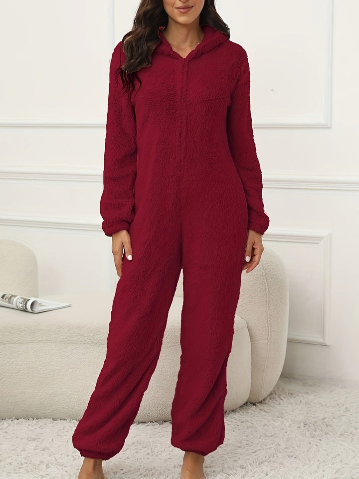 Drune | Kapuzen-Lounge-Jumpsuit Für Stilvollen Winterkomfort Für Frauen