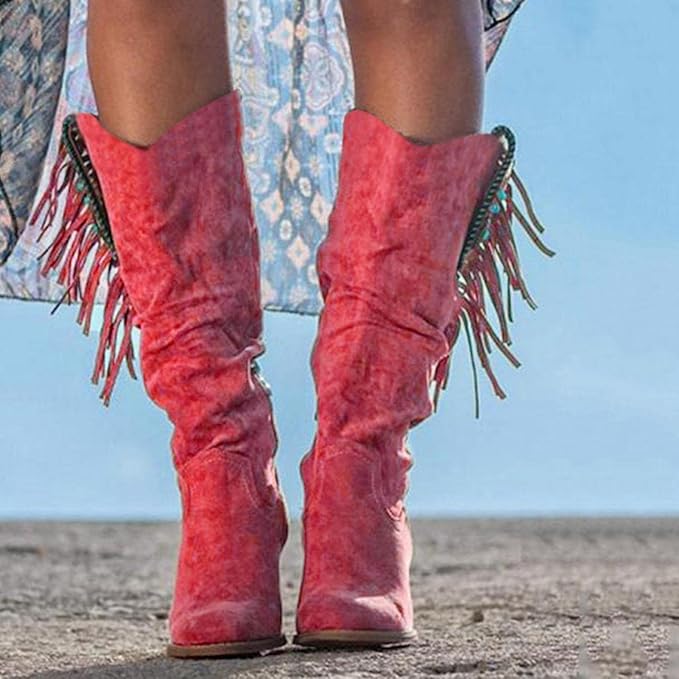 Drune | Western Cowboy Stiefel mit Fransen