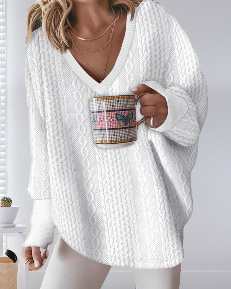 Drune | Sweatshirt mit V-Ausschnitt