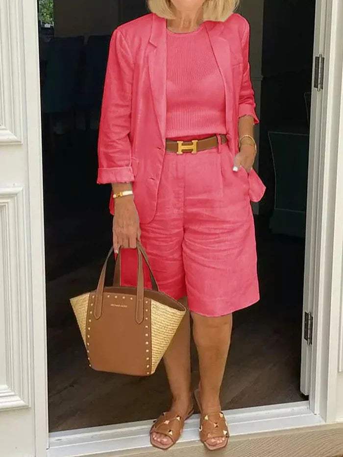 Drune | Frauenanzug - Eleganter Blazer und kurze Hose - Mit Stil - Ideal für warme Tage