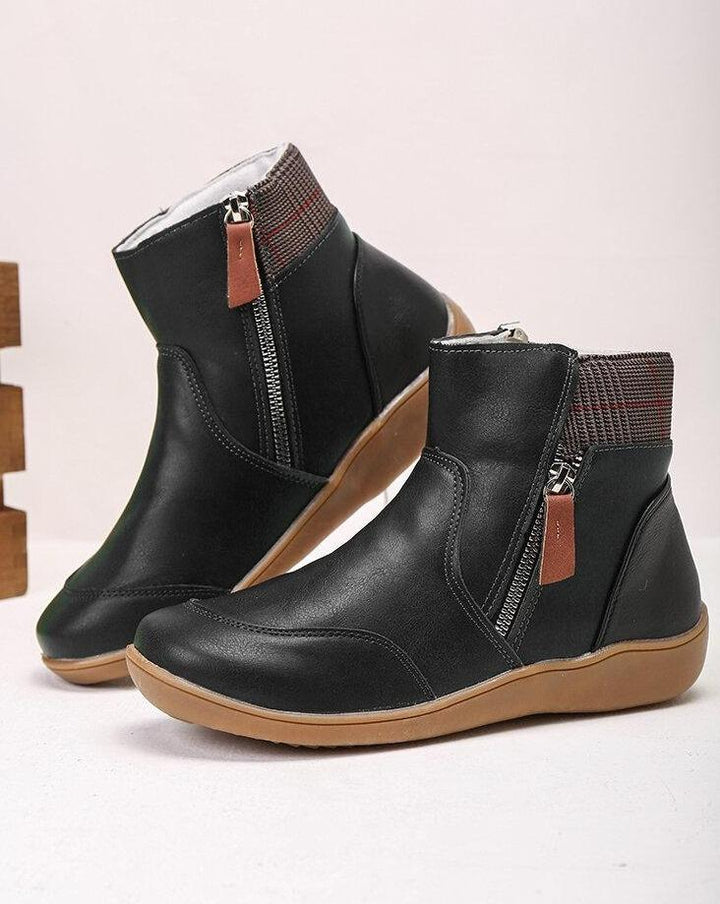 Drune | Leder Lässige Flache Stiefeletten für Damen - Perfekt für den Alltag