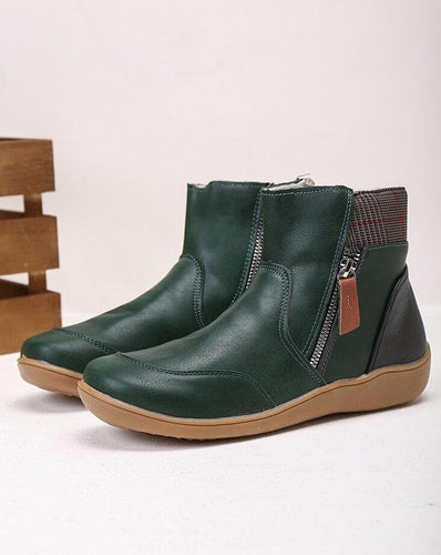 Drune | Leder Lässige Flache Stiefeletten für Damen - Perfekt für den Alltag