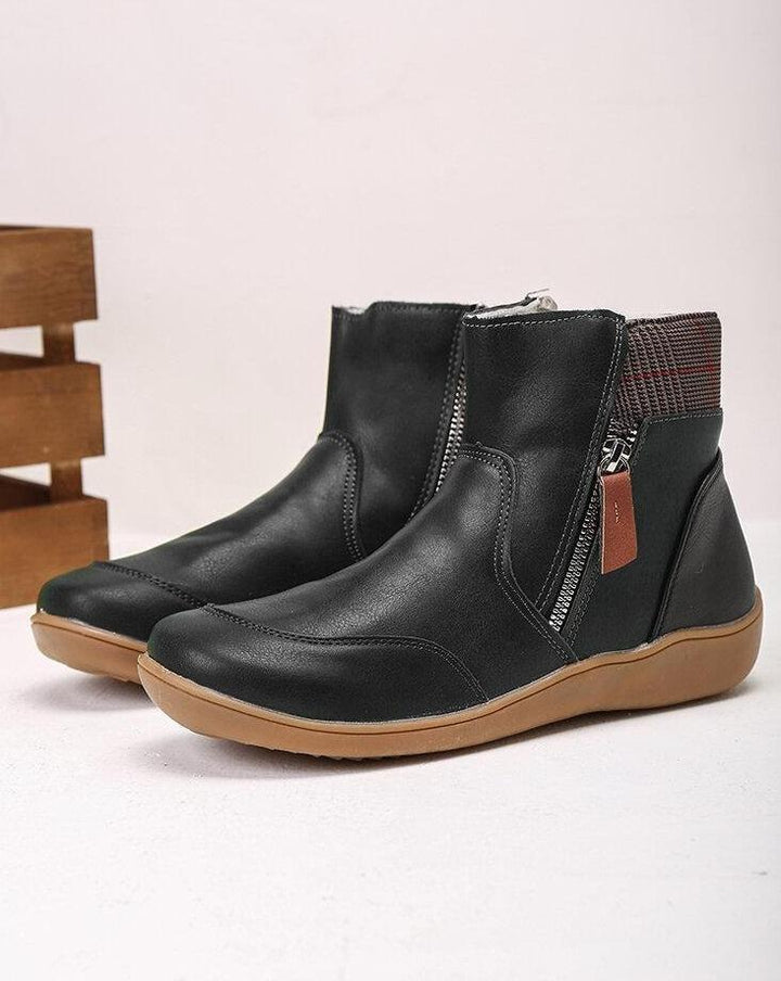 Drune | Leder Lässige Flache Stiefeletten für Damen - Perfekt für den Alltag