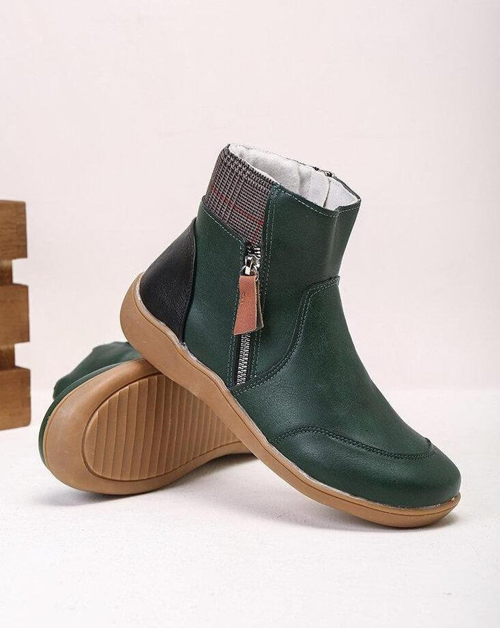 Drune | Leder Lässige Flache Stiefeletten für Damen - Perfekt für den Alltag