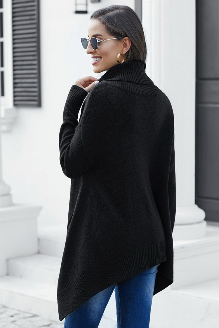 Drune Highneck Asymmetrischer Pullover