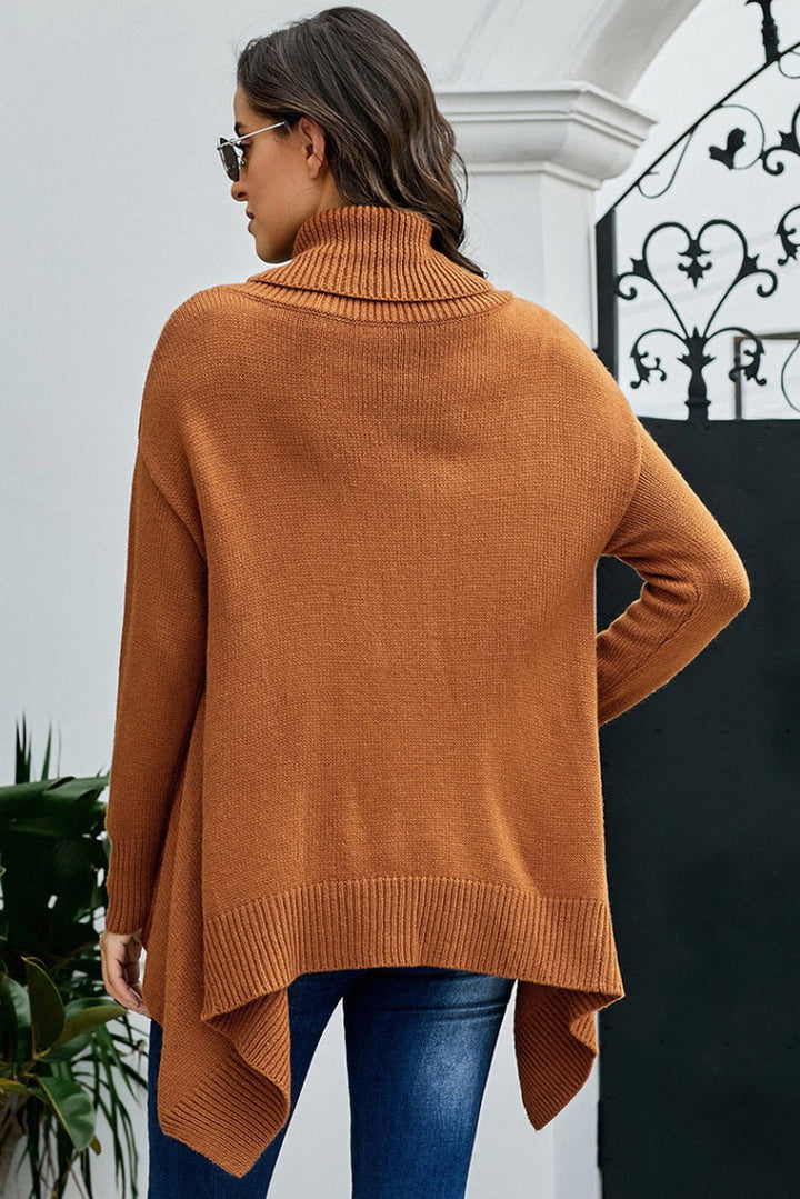 Drune Highneck Asymmetrischer Pullover