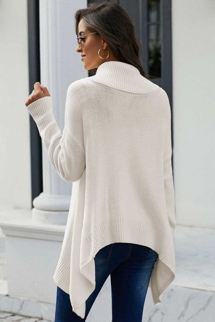 Drune Highneck Asymmetrischer Pullover