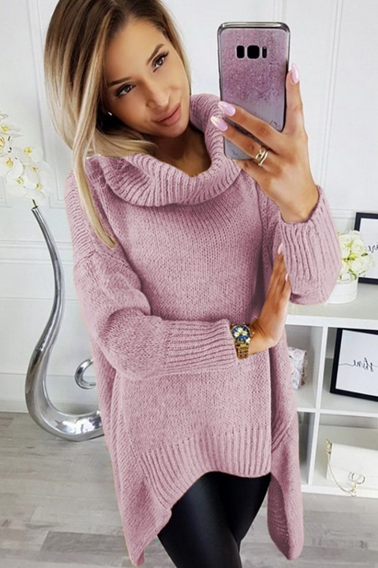Drune Highneck Asymmetrischer Pullover