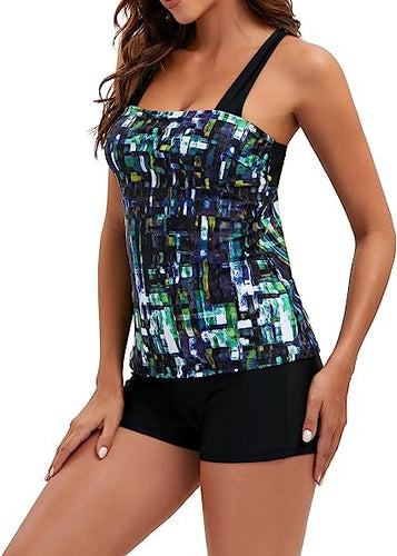 Drune | Geo Chic Tankini Set